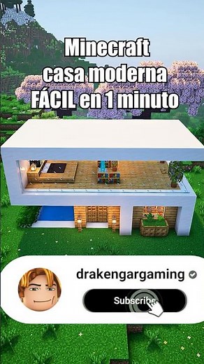 🏠 Minecraft: EASY modern house in 1 minute 😳