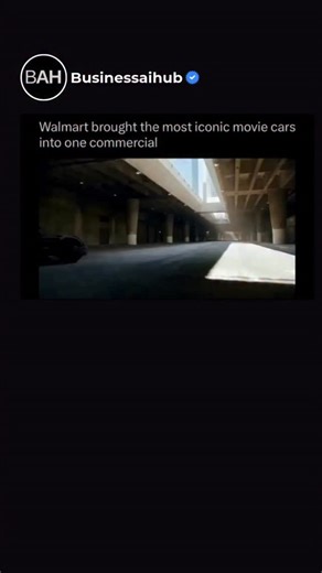 AI | Technology | Business on Instagram: "Walmart once dropped one of the most nostalgic ads ever, movie cars racing into the store like they came straight off screen. Batmobile. Ecto-1. Lightning McQueen. KITT. Even the Dumb & Dumber van. Not just an ad, storytelling, emotion, childhood memories in motion. For one moment Walmart became Hollywood, and everyone watching became 10 years old again. Credits: Walmart Follow @businessaihub for more! #walmart #cars #marketing"