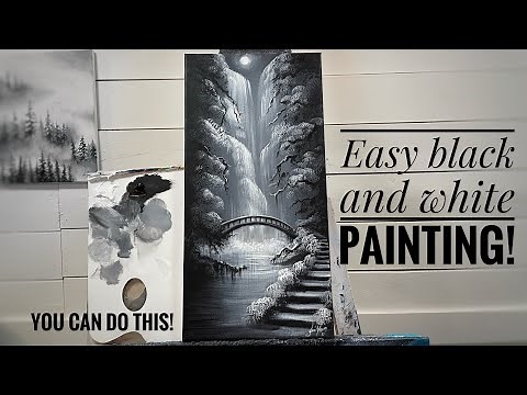 Easy Black And White Painting - FULL LENGTH VERSION!