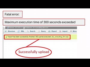 Fatal error: Maximum execution time of 300 seconds exceeded | 100% Solved