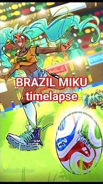 Brazil Miku | Color Timelapse #fifaworldcup #brazilianmiku #art