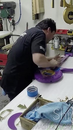 A behind the scenes look at one of the many guitars we made for Prince! #schecter #prince #guitar #schecterlife | Schecter Guitars