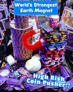 Using World’s Strongest Earth Magnet on a High-Risk Coin Pusher | Joshua Bartley