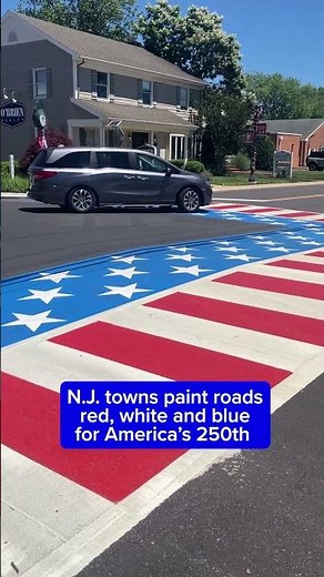 N.J. towns paint roads patriotic colors for 4th of July