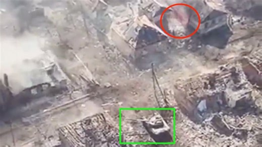 Russian Misses Tank, Tank Doesn't Miss Russian