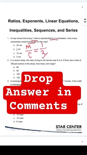Solve this proportion for the MATH TSI TEST! #passthetsi