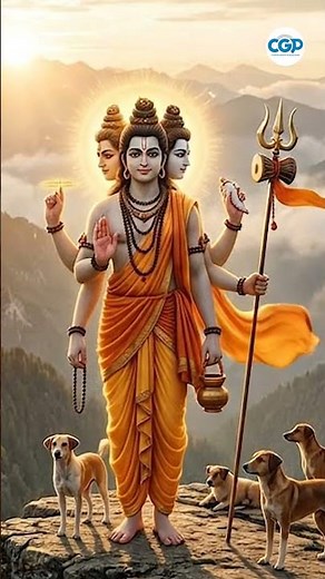 Lord Dattatreya Aarti | Trigunatmak Trimurti | दत्ताची आरती | Marathi Devotional Song #shortsvideo