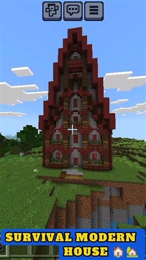 SURVIVAL MODERN HOUSE BUILD TIME LAPSE TUTORIAL #minecraft #hadubhagamer #technogamerz #shorts
