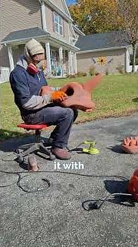 I'm Making a Life Sized Pokemon Skull! Part 6 Putty and Sanding #shorts