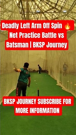 Deadly Left Arm Off Spin 🔥 Net Practice Battle vs Batsman | BKSP Journey
