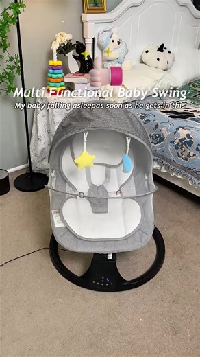 Let gentle rocking lull your baby to sweet sleep. Featuring an intuitive LED screen, adjustable timer and swing speeds, soft lullabies and comfortable reclining seat. Beyond a baby swing, it serves as a daily rocking chair. A thoughtful Mother’s Day gift full of warmth.#babyswing #babyrocker #mothersdaygifts #summervibe