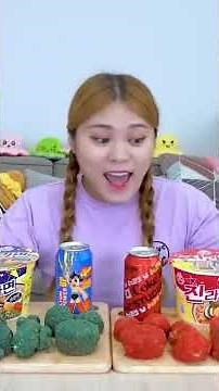 Red Food VS Blue Food DONA Challenge #challenge #kids #kidsvideo #viralvideo #world #children