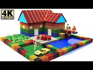 DIY - How To Build Beautiful House Villa with Magnetic Balls (ASMR) | Magnetic Man 4K