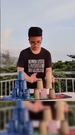 The Consistent Fast Speed Stacking Freestyle 3 Colored Variation Cycle in 6.926 Seconds! #shorts