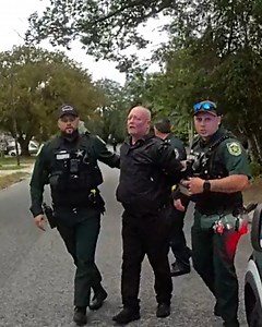 Sheriff Mina was riding along with Deputy Rodriguez and his K9 partner Donar earlier this week when a call came in about a shooting involving a stolen firearm. Rodriguez and Donar tracked the suspect, with the Sheriff alongside them during the search. As other deputies converged, the suspect was located by Donar (such a good boy!) and safely detained. The stolen firearm was recovered and Robert William Smith, 57, was arrested and charged with Aggravated Assault with a Deadly Weapon (Domestic Vio