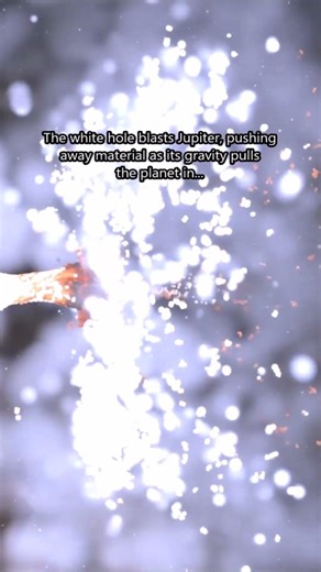 Energetic White Hole 1 M☉ vs. Jupiter 😮💥 #spacesim