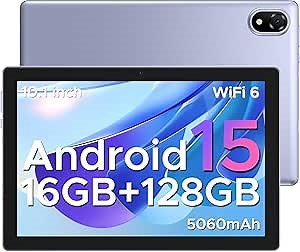 DOOGEE U10 Android 15 Tablet【2025 New】,10 inch Tablet,16GB+128GB/2TB Expand, 2.0GHz Quad Core Gaming Tablets with 1280x800 IPS HD Touchscreen,WiFi 6/5060mAh/Dual Camera/BT 5.0/OTG/Widevine L1
