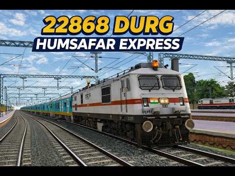 LIVE 🔴 MSTS || WAP7 TAKING CHARGE OF 22868 DURG HUMSAFAR EXPRESS JOURNEY IN MSTS ||