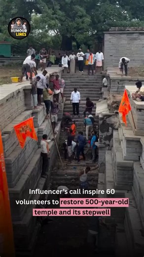 HUMOUR LINES | ✨ HERITAGE REVIVAL ✨ Across India, volunteers are uniting to restore centuries-old temples and stepwells, breathing life into forgotten... | Instagram
