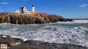 Thursday's crazy weather made for some big waves at Nubble Lighthouse!🌊 📸: Rob Wright | NEWS CENTER Maine