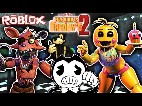 BENDY WATCHES FIVE NIGHTS AT FREDDY'S 2 MOVIE! (Bendy INK FACTORY Roblox)