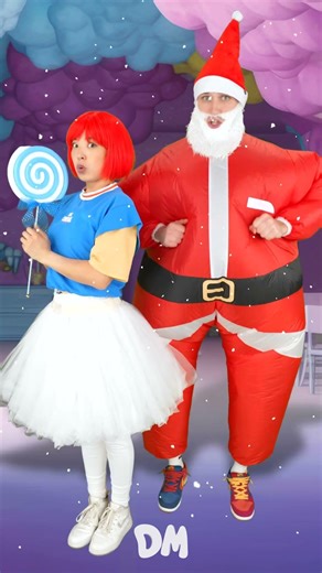 Lollipop girl and Santa #shorts #funny