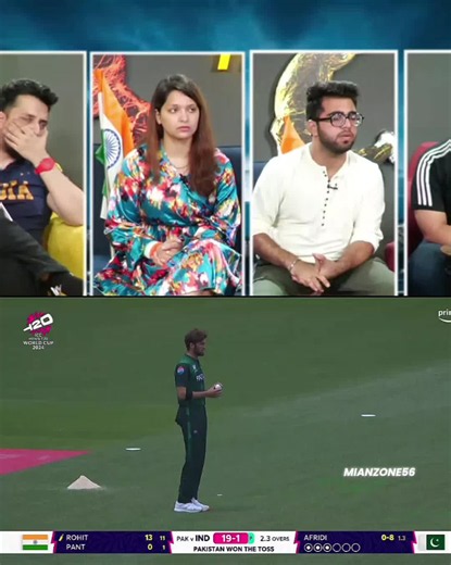 Part3_ 3rd over Pak vs Ind 2024 t20wc match Indian Media reaction😱🔥 #mianzone56 #Cricket #viral #foryoupage #pakvsind