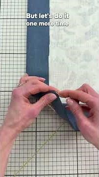 Learn how to sew a perfect mitred corner for curtains in just 1 minute! #sewinghacks #curtains