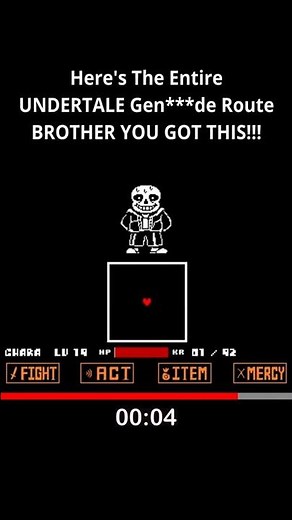 UNDERTALE Genocide Route (Slow It Down) 💀 #shorts #undertale