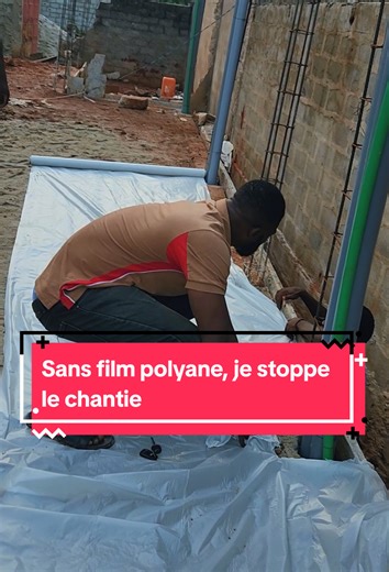 « Tu coulerais une chape sans film polyane#KSBTP #ChantierArrêté #BTPAfrique #QualitéAvantTout #GénieCivil