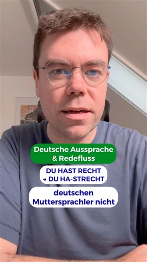 Kostenlose Videoserie 👉🏼 https://daf.deutsch-mit-benjamin.com/deutsche-aussprache-verbessern?utm_source=meta_fb_assimilation Die meisten denken, eine gute Aussprache heißt, jedes Wort, jeden Vokal präzise zu artikulieren. Aber das klingt unnatürlich. Für einen natürlichen Redefluss im Deutschen muss man Laute verbinden. Hol dir die kostenlose Videserie, wenn du wissen willst, wie du deine Aussprache wirklich systematisch verbesserst. #DeutscheAussprache #AkzentfreiDeutsch #DeutschLernen #deuts