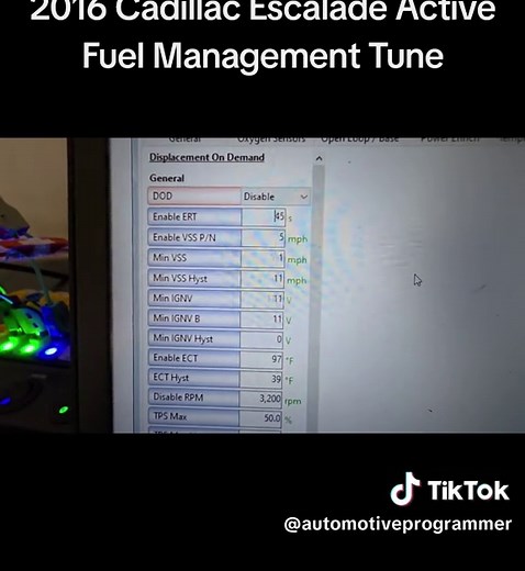 Tuning a 2016 Cadillac Escalade PCM/ECM. The customer wanted to disable AFH/DOD ( Active Fuel Management / Displacement On Demand ). this allows the vehicle to always be running on 8 cylinders without dropping to 4 cylinders for the eco mode. I program cars in the Chicago-land area. Feel free to reach out. I also offer mail in cloning/programming services and some remote services. Feel free to contact me for more information. #Mechanic #Cadillac #MobileMechanic #Automotive #Tuning