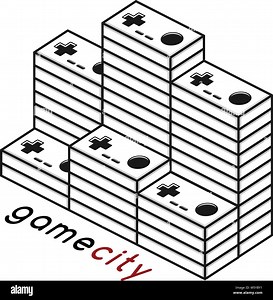 video game joystick console theme logo template vector Stock Vector Image & Art - Alamy