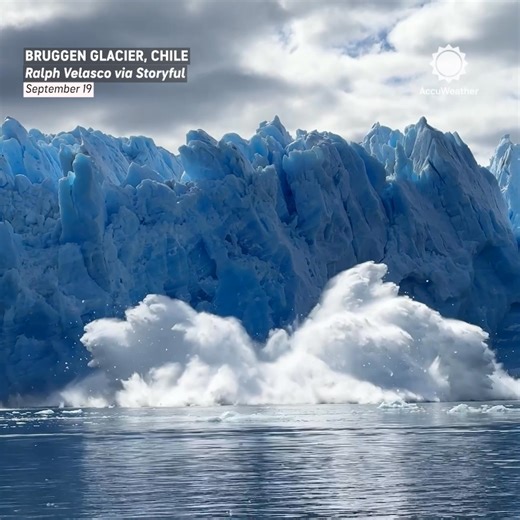 Iceberg calving caught on camera in Chile, resulting in a spectacular splash 🧊 | AccuWeather