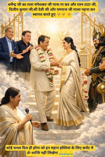 धर्मेन्द्र जी का स्वर्ग में स्वागत 🤗🤗 AI video#shorts #shortsfeed #viralshorts