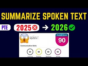 PTE Summarize Spoken Text 2026 | 90 Score Template + Notes Strategy (Listening), SST Listening PTE