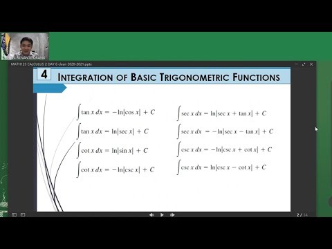 INTEGRATION OF BASIC TRIGONOMETRIC FUNCTIONS - INTEGRAL CALCULUS