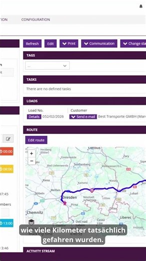 fireTMS | Integration mit GPS-Telematik und tatsächlichen Routen #transport #tms #gps