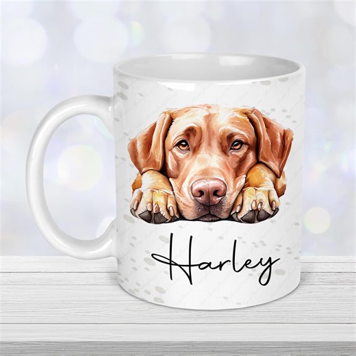 Personalised Fox Red Labrador Dog Mug, Mug & Coaster Set, Dog Lover Gift - Etsy