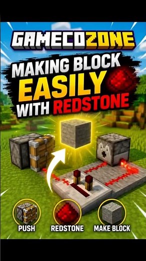 Minecraft 🧱 Making Blocks💡 Easily with Redstone! ⚡ #explore