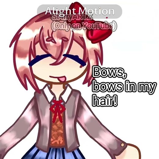 Sayori animation 🤫 (bows bow in my hair 👀)