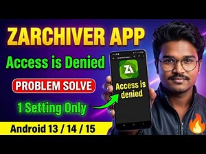 ZArchiver Access Is Denied Problem Fix 2026 😱 | Android 15 / 14 / 13 One Setting Solution 2026 |