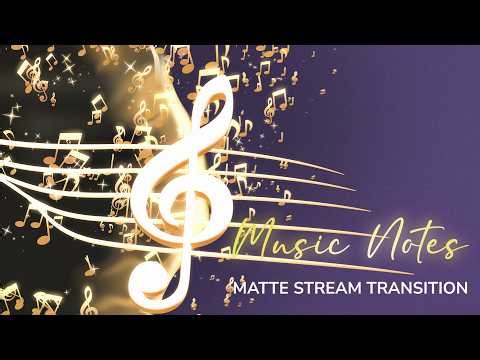 Gold Music Notes – Matte Stream Transition (Animated Stinger for OBS & Streamlabs and Twitch )