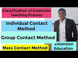 Classification Of Extension Teaching Methods ll