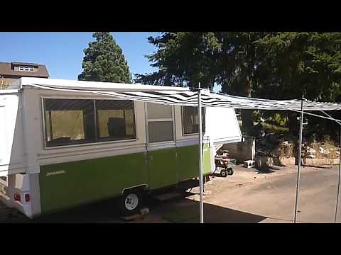 How to install an inexpensive awning on an Apache camper.