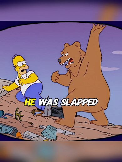Homer Meets a Brown Bear in The Simpsons