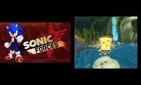 Mix of 2 videos from youtube : Spongebob BFBB Sequel With Fist Bump