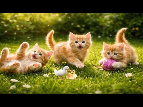 😻 Adorable Kittens Playing Outdoors | Sweet Cat Sounds Compilation | Calming & Relaxing Cat Video