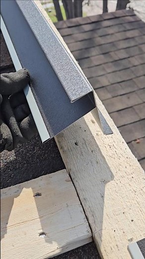 Installing F channel | #lonestarexteriors #roofing #roofingcontractor #gableflashing