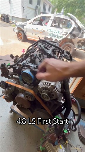 Crusty High Mileage 4.8 LS Engine First Start Up!